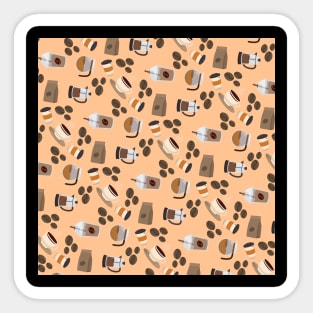 Coffee seamless pattern Sticker